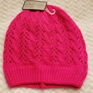 Pink Barbie Knit Beanie Cap Winter Slouchy Hat OS